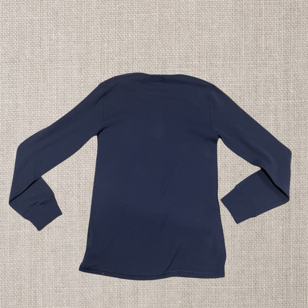 Polo Ralph Lauren Polo Bear Waffle Knit Thermal Shirt Navy Small - Picture 2 of 8
